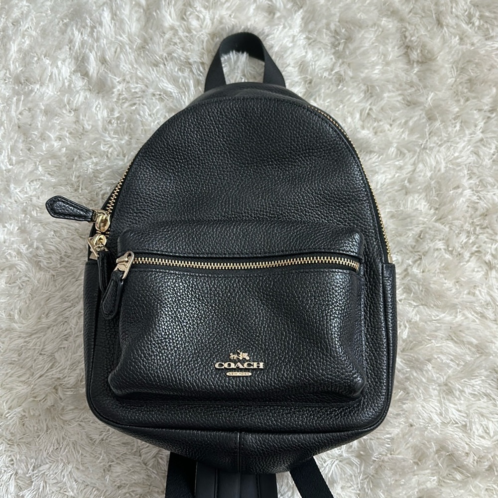 Black Coach Mini Backpack